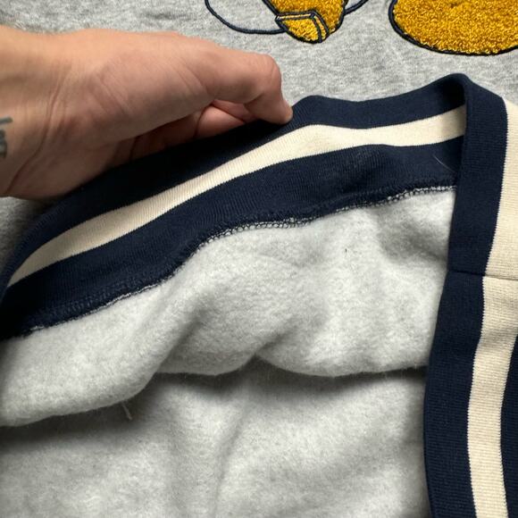 Disney Mickey Mouse Gray Navy Graphic Hoodie Sweat Suit Set - Picture 7 of 8